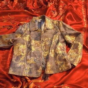 Chico's Gold and Gray Women's Jacket